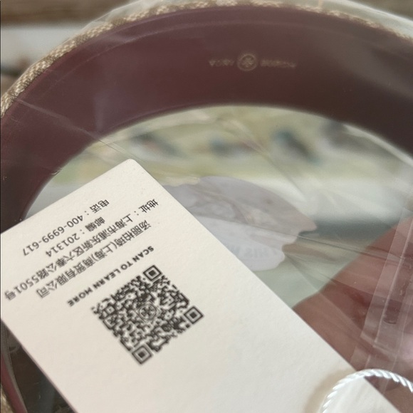 Tory Burch Tan Patterned Headband - Picture 4 of 6